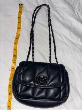 Coach Black Quilted Chain Shoulder Bag -
